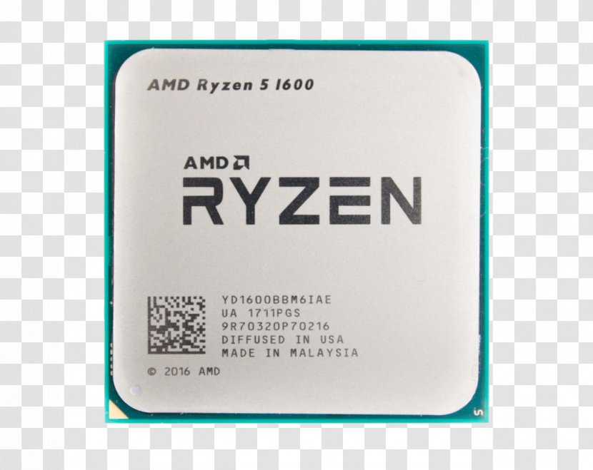 Socket AM4 AMD Ryzen 5 1400 Central Processing Unit 3 1600 - Cpu Transparent PNG