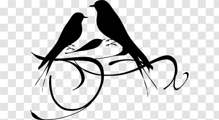Black-cheeked Lovebird Black And White Clip Art - Heart - Outline Drawings Of Birds Transparent PNG