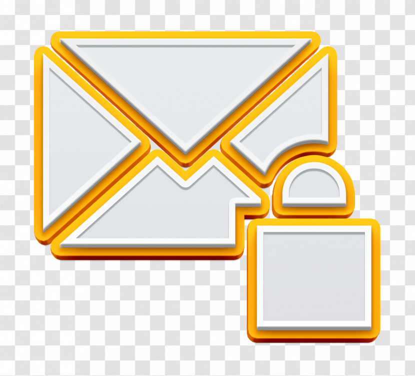 Solid Contact And Communication Elements Icon Email Icon Block Icon Transparent PNG