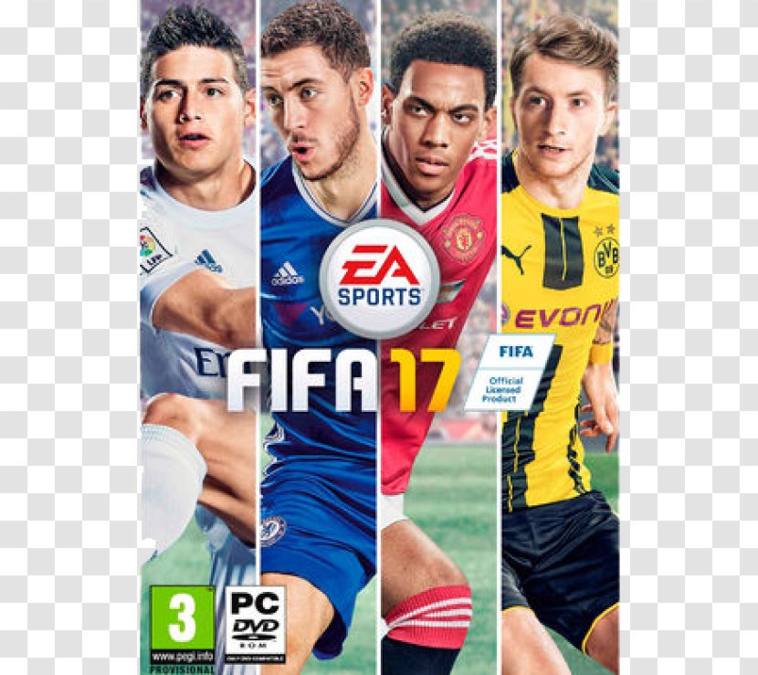FIFA 17 18 16 Xbox 360 Video Game - Team - Electronic Arts Transparent PNG