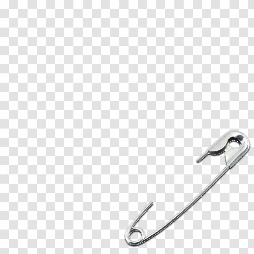 Safety Pin Material Body Jewellery Line - Silver Transparent PNG