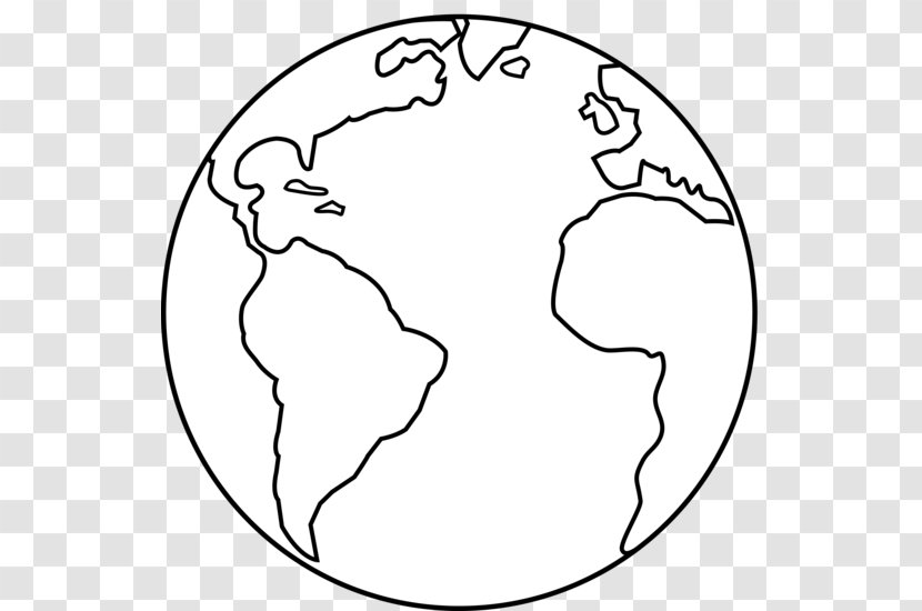 earth cartoon black and white