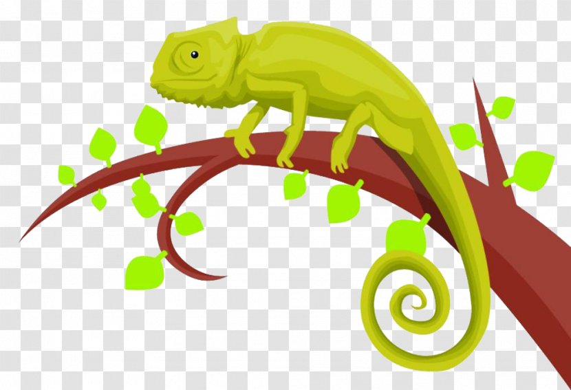 Chameleons Royalty-free Illustration - Reptile - Chameleon On The Branches Transparent PNG