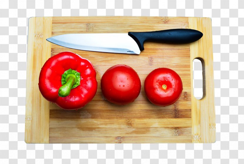 Knife Cutting Board Kitchen Tomato - Natural Foods Transparent PNG