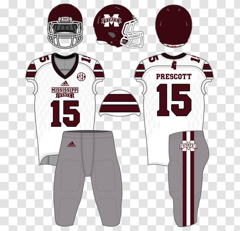 Mississippi State Bulldogs Football T-shirt University Jersey Uniform - Uniforms Transparent PNG
