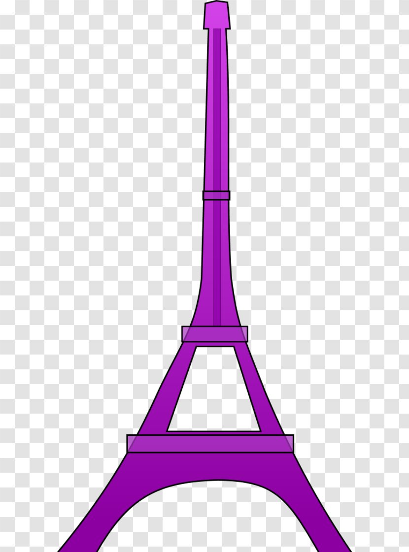 Eiffel Tower Clip Art - Purple - Clipart Transparent PNG
