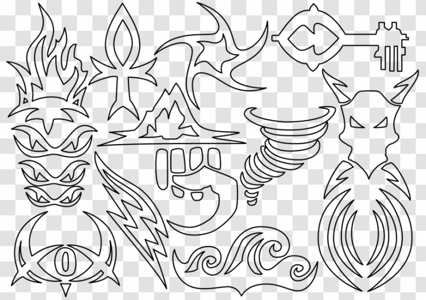 Drawing Line Art Symbol Dragon - Black - Klavdija Transparent PNG