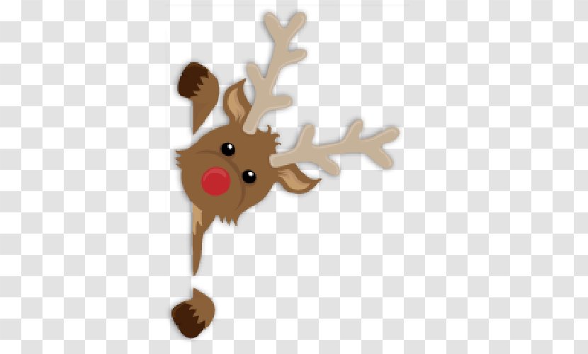 Reindeer Rudolph Christmas Ornament - Vertebrate Transparent PNG
