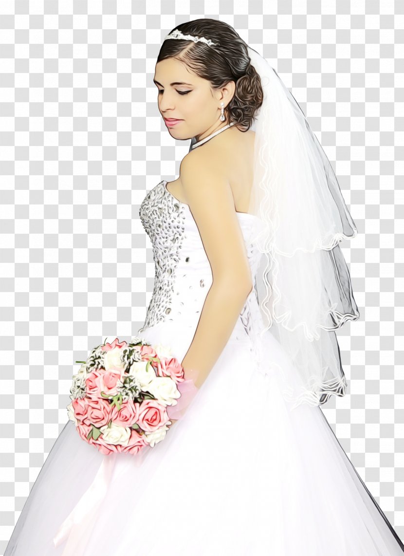 Wedding Dress Clip Art Bride - Lady - Sari Transparent PNG