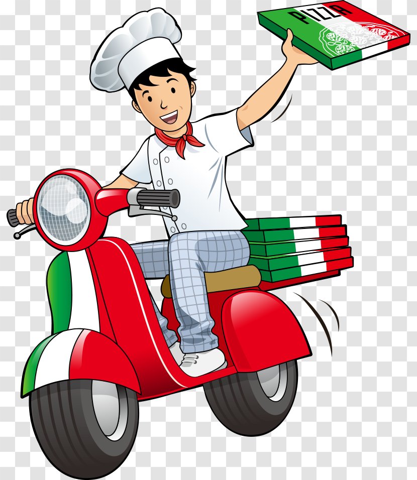Pizza Delivery Take-out Restaurant - Headgear - Vector Deliveryman Transparent PNG