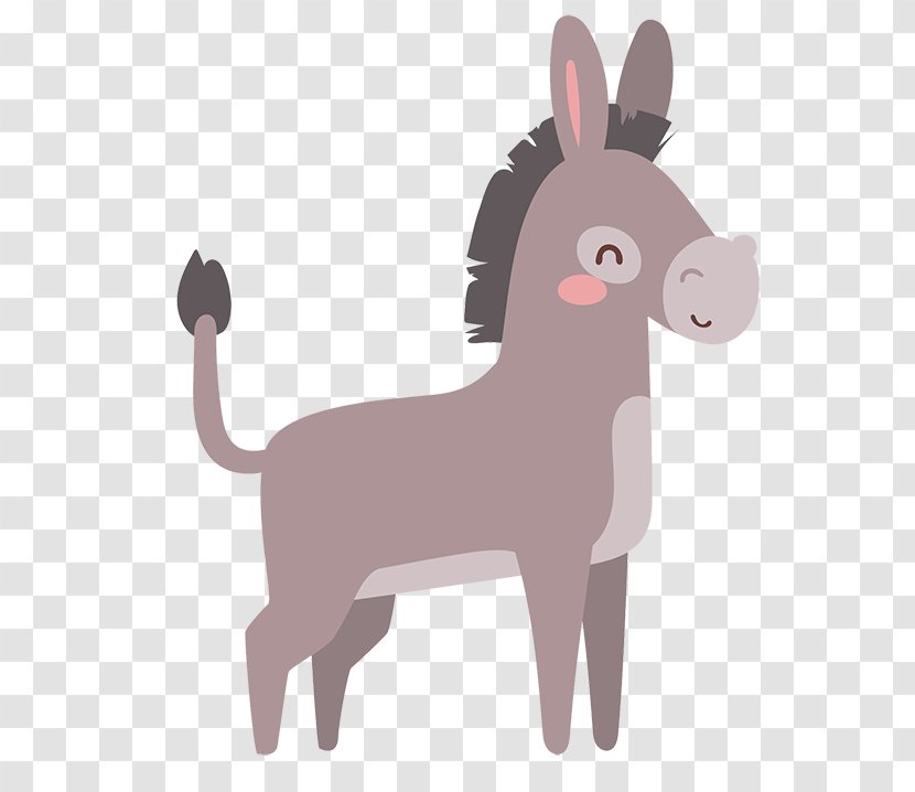 Donkey Cartoon - Carnivoran Transparent PNG