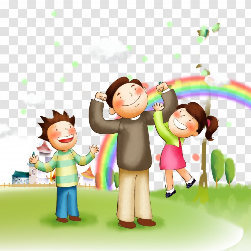 Family Happiness Father - Child Discipline - Dad And Kids Transparent PNG