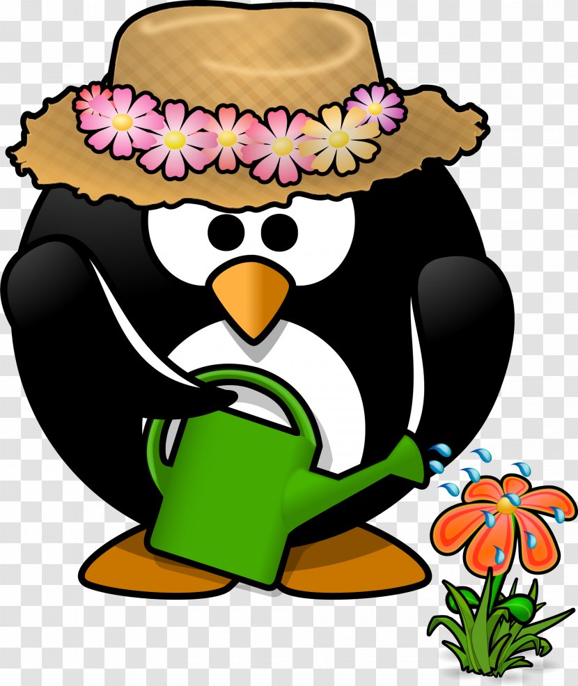 Penguin Gardening Watering Can Clip Art - Bench - Microsoft Teamwork Cliparts Transparent PNG