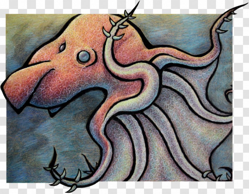Drawing Cartoon Painting - Squid Transparent PNG