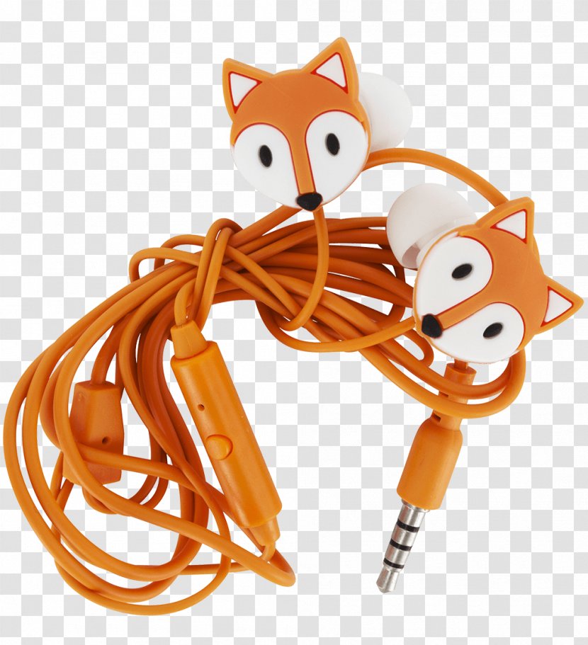 Technology Toy Animal Carnivora - Orange - Earphone Transparent PNG