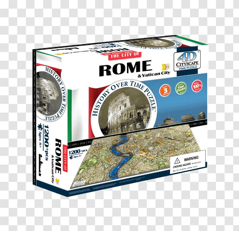 Jigsaw Puzzles 4D Cityscape Colorluxe 1000 Maximum Color Premium Game USA Time Puzzle - 3dpuzzle - Fontana Del Tritone Rome Transparent PNG