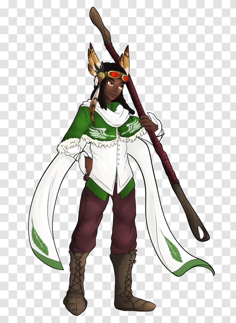 Costume Design Green Legendary Creature Character - Myth - Cold Weapon Transparent PNG