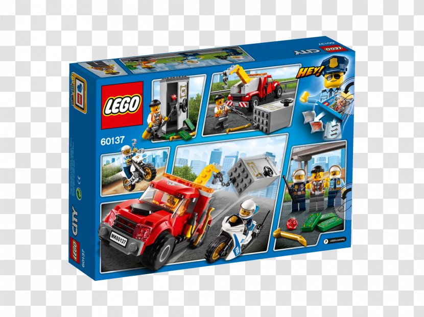 LEGO 60137 City Tow Truck Trouble Lego Toy - Motorcycle Transparent PNG