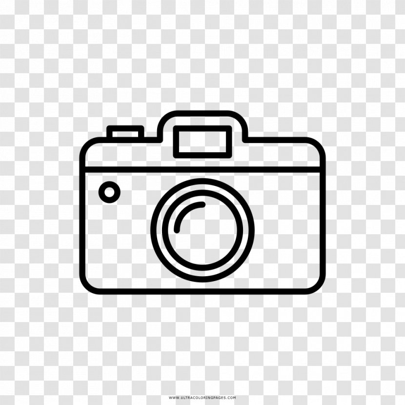 Drawing Photography Camera - Black And White Transparent PNG