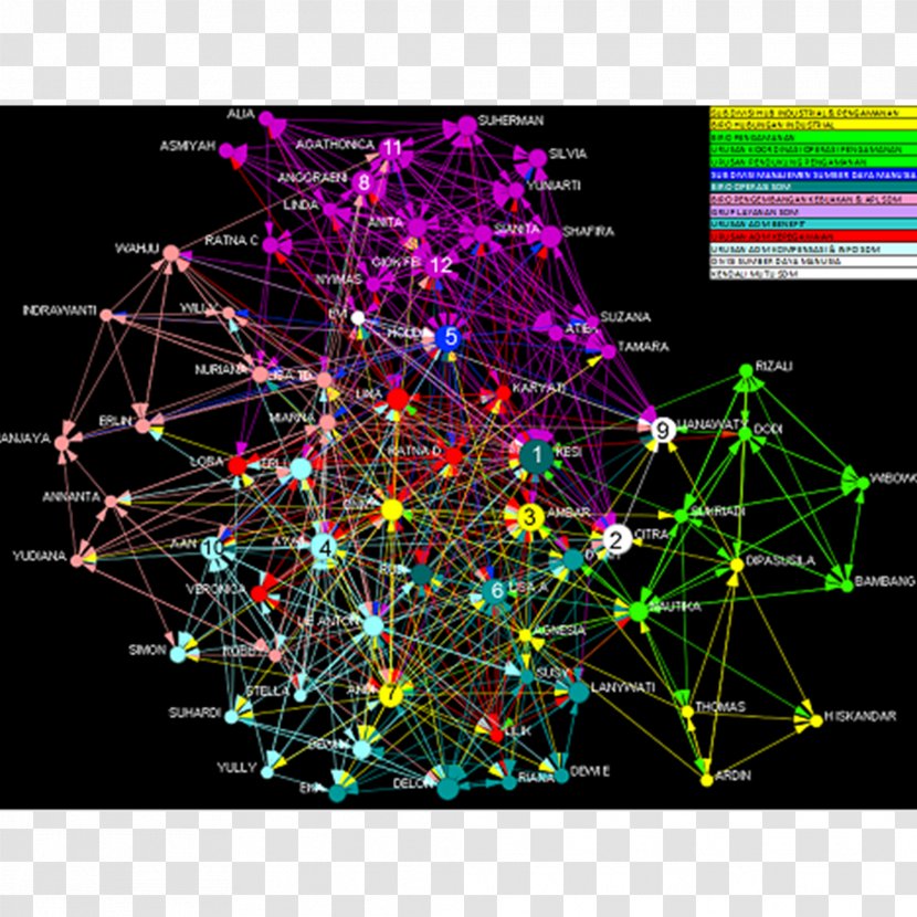 Social Network Analysis Organization Interpersonal Relationship Influence - Chart Transparent PNG