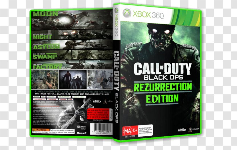 Xbox 360 Call Of Duty: Black Ops II Zombies United Offensive - Duty - BOX Transparent PNG