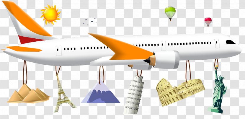 Travel Airplane Poster - Creative Large Aircraft Transparent PNG