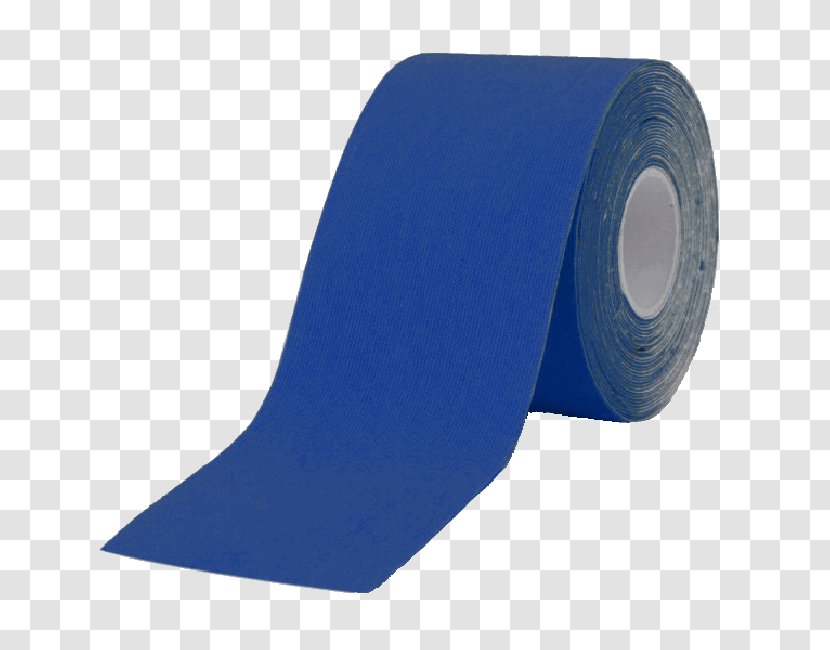 Elastic Therapeutic Tape Adhesive Kinesiology Gaffer Therapy - Royal Blue - Roll Transparent PNG