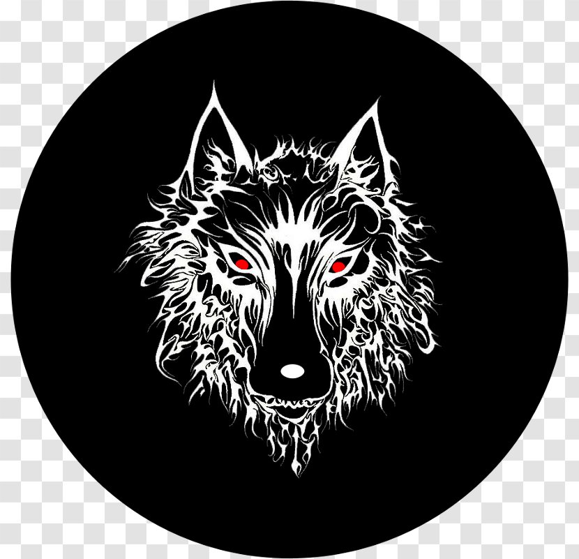 Gray Wolf Red Eye Car Head - Snout Transparent PNG