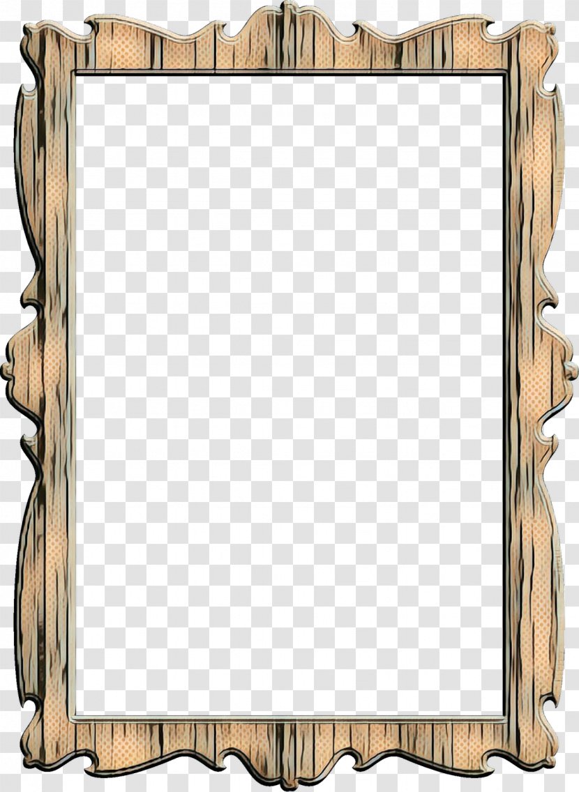 Picture Frame - Rectangle - Beige Wood Transparent PNG