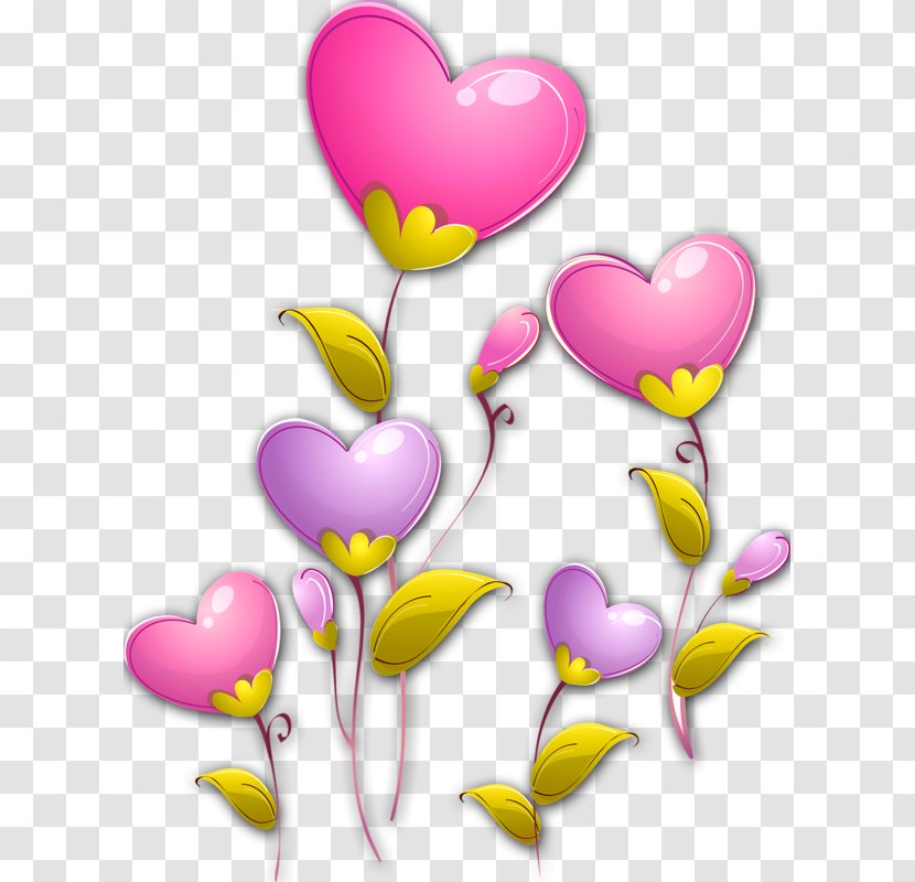 Heart Flower Desktop Wallpaper Clip Art - Petal - Glitters Transparent PNG