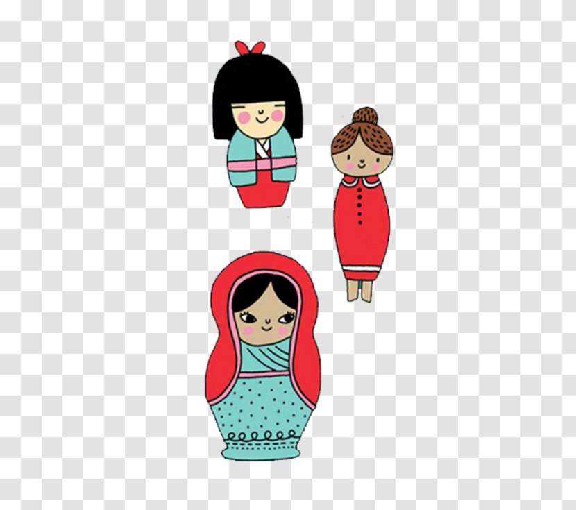 Japanese Dolls Kimono - Toy - Cartoon Doll Transparent PNG