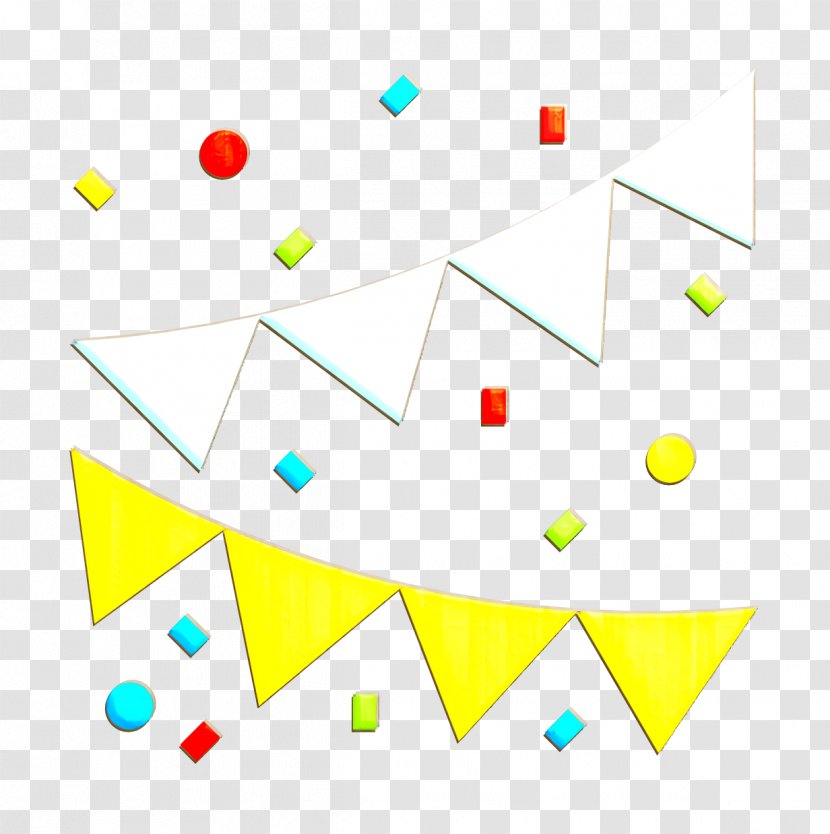 Party Icon Garland Flags - Triangle Transparent PNG