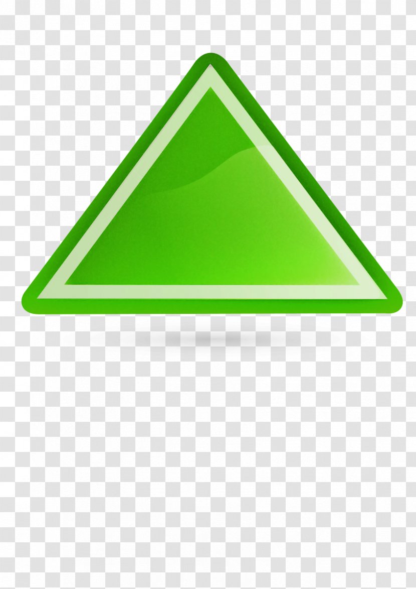 Green Triangle Line Sign - Signage Transparent PNG