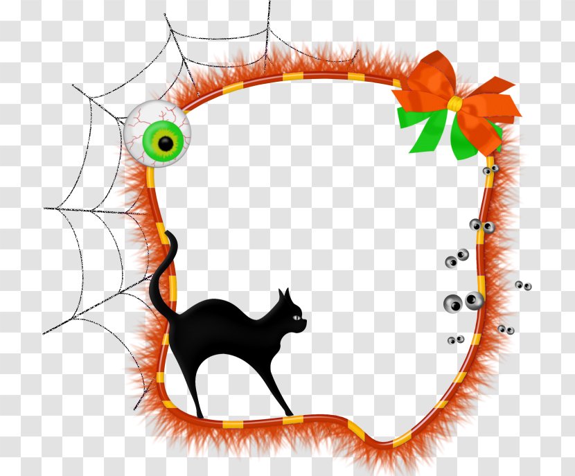 Halloween Picture Frames Jack-o-lantern Clip Art - Haunted House - Cat Pics Transparent PNG