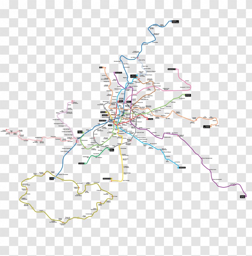 Rapid Transit Map Madrid Metro Line Tuberculosis Transparent PNG
