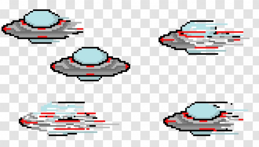 Pixel Art Unidentified Flying Object Clip - Technology - Ufo Transparent PNG