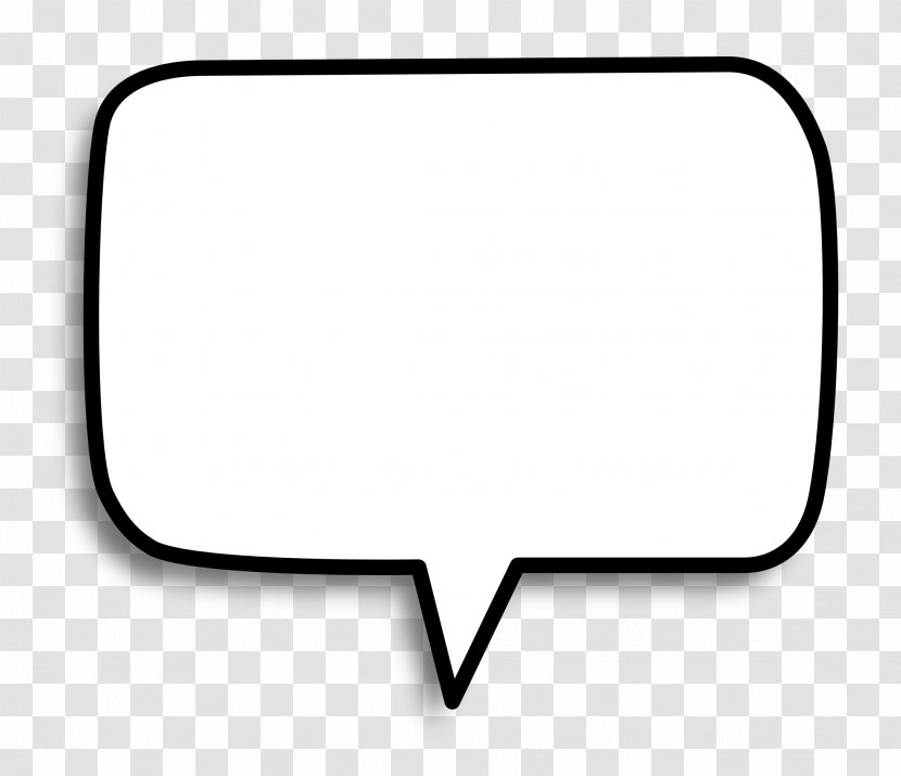 Black And White - Text - Speech Bubble Transparent PNG