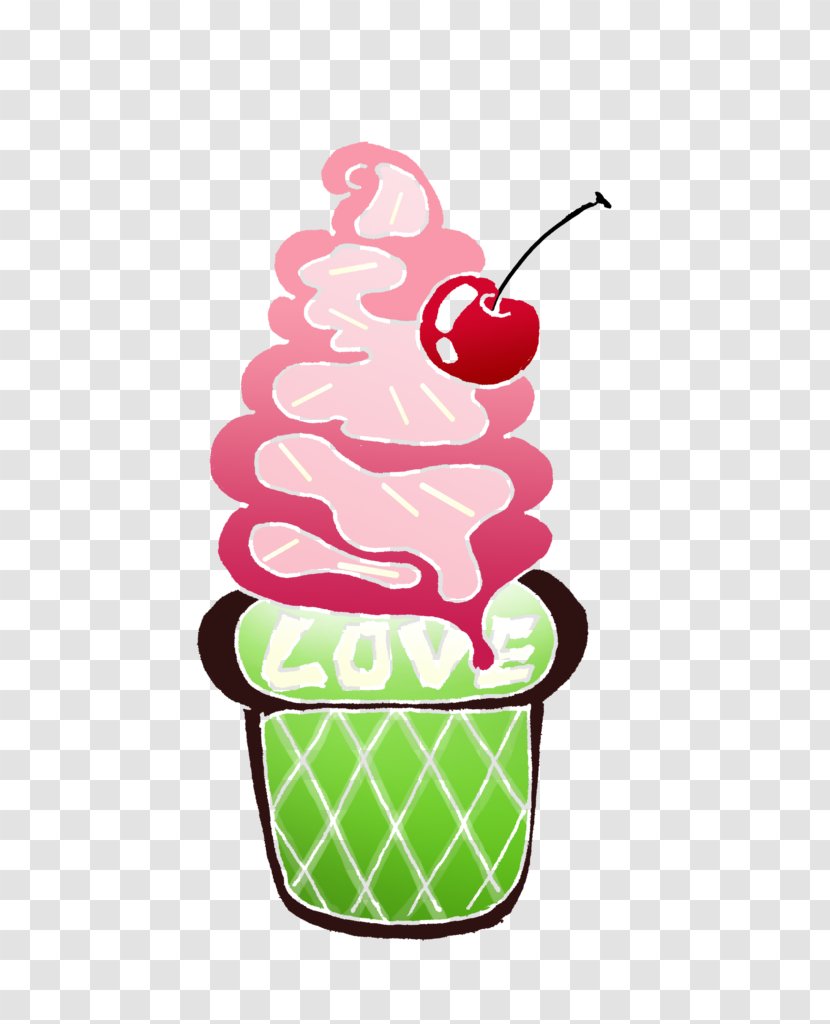 Ice Cream Cone Parfait Strawberry - Love Transparent PNG