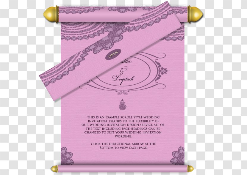 Wedding Invitation Paper Email Marriage - Scroll - Card Transparent PNG