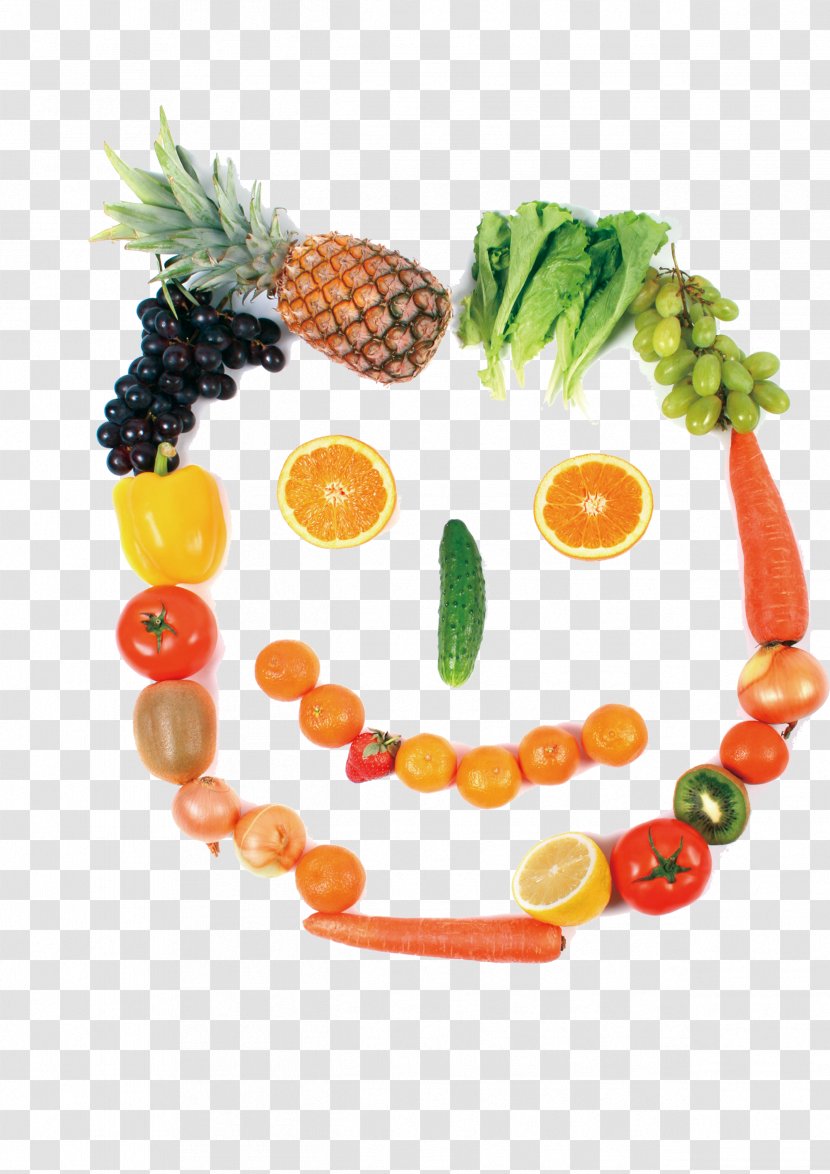 Fruit Restaurant Vegetable Cafeteria Clip Art - Auglis - Fruits And Vegetables Smile Transparent PNG