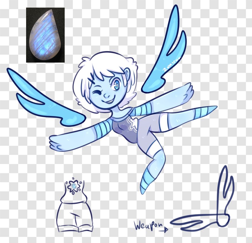 Drawing Line Art Fairy Clip - Heart - Blue Squid Transparent PNG