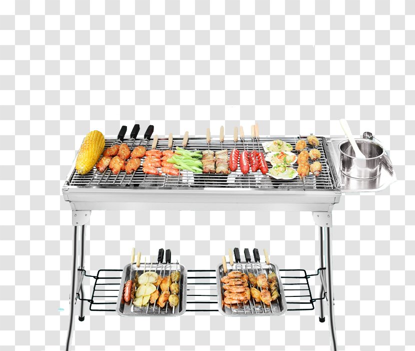 Barbecue Grill Kebab Chuan Tikka Grilling - Stainless Steel Transparent PNG