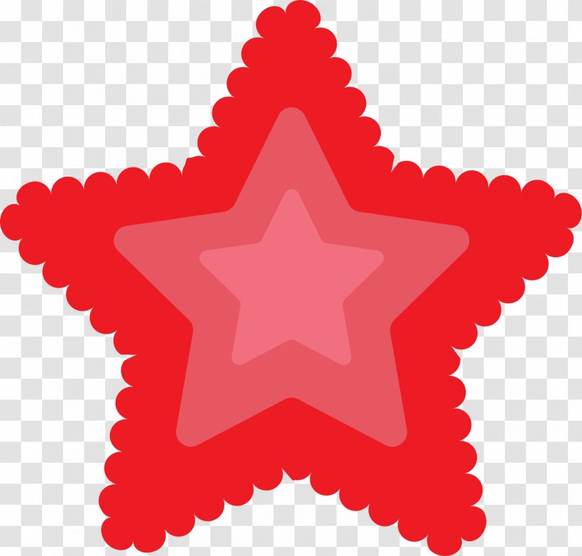 Paper Christmas Star Scrapbooking Shape - Sphere - Hand Painted Red Transparent PNG