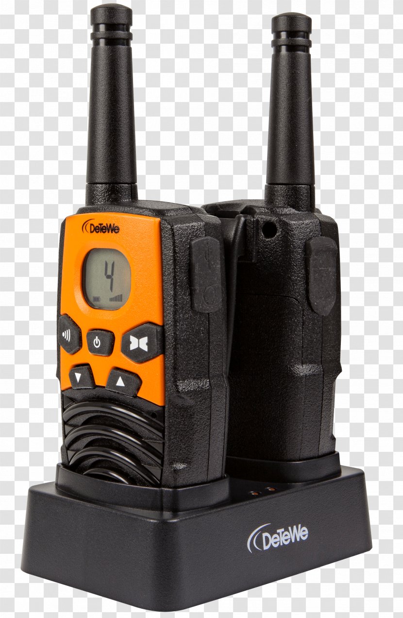 PMR446 Walkie-talkie Two-way Radio Transceiver Radiostanice - Detewe Outdoor 9000 Hardwareelectronic - Walkie Talkie Transparent PNG