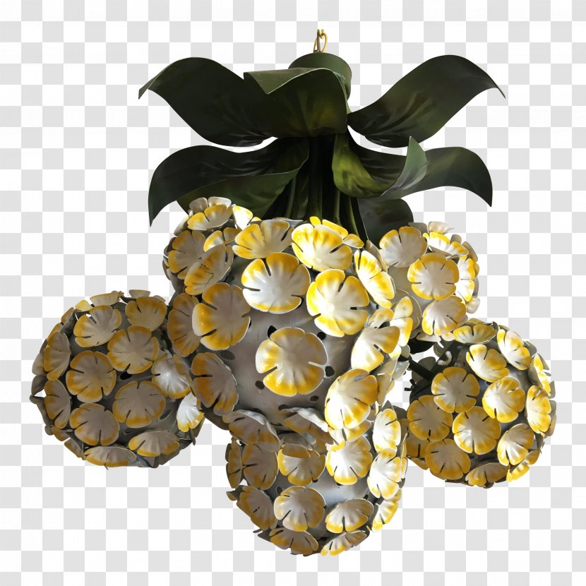 Pineapple Chandelier Murano Antique Fruit - Hand Painted Hydrangea Transparent PNG