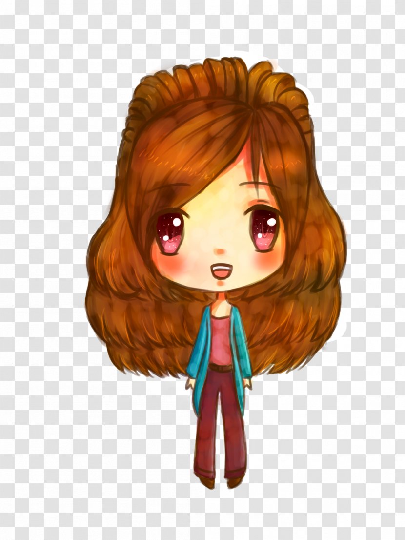 Illustration Brown Hair Cartoon Character Doll - Mycutegraphics Transparent PNG