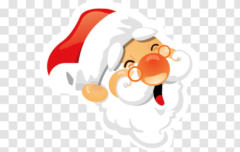 Santa Claus Nose Clip Art - Orange Transparent PNG