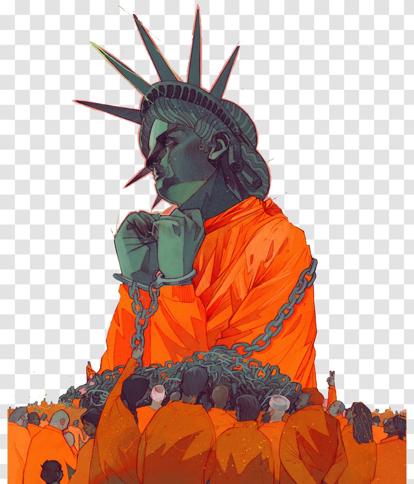 Guantanamo Bay Detention Camp Die Geburt Der Tragxf6die: Griechische Staat Poster Graphic Design Illustration - Barack Obama - Orange Goddess Of Victory Transparent PNG