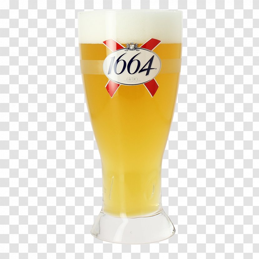 Pint Glass Beer Kronenbourg Brewery - 1664 Transparent PNG