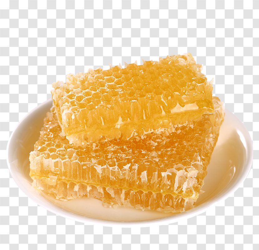 Honeycomb Bee Vinegar Food - Beehive - Golden Honey Transparent PNG